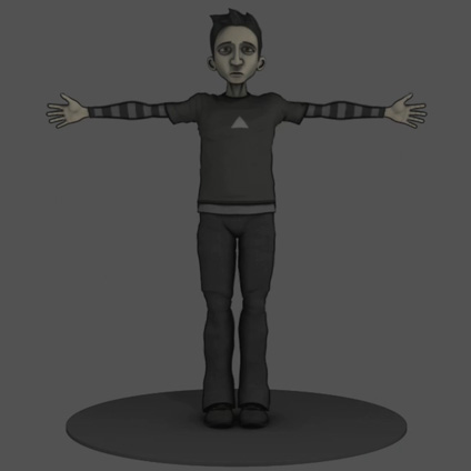 Boy body 3D front