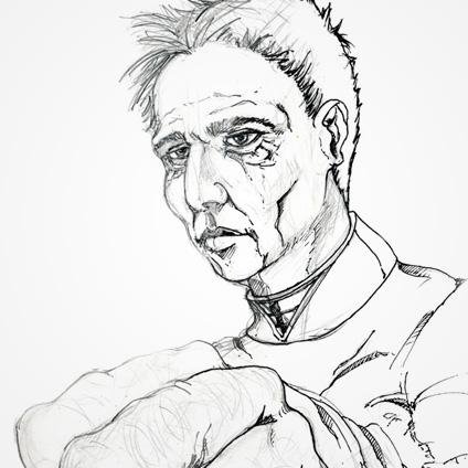 man pointing